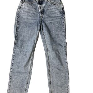 12th Tribe Blue Straight Leg Mom Jeans